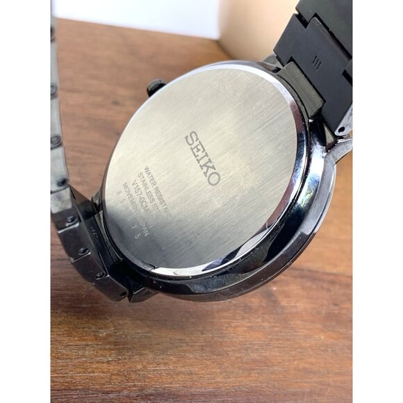 Seiko Men's Watch SNE481 Essentials Solar Black Dial Date Stainless Steel 40mm - Picture 7 of 13